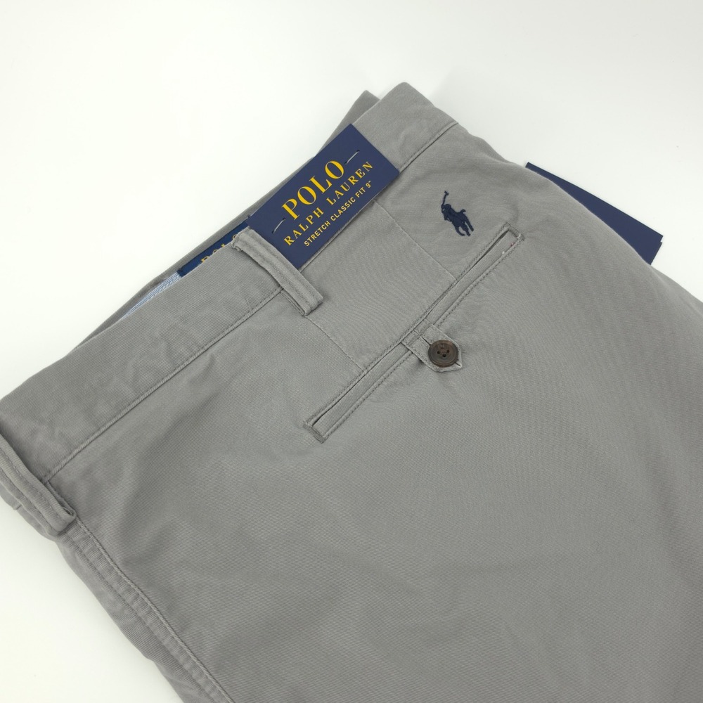 Polo‎ Ralph Lauren Mens Shorts Cotton Grey 44B Stretch Classic Fit 9 Inch Inseam
